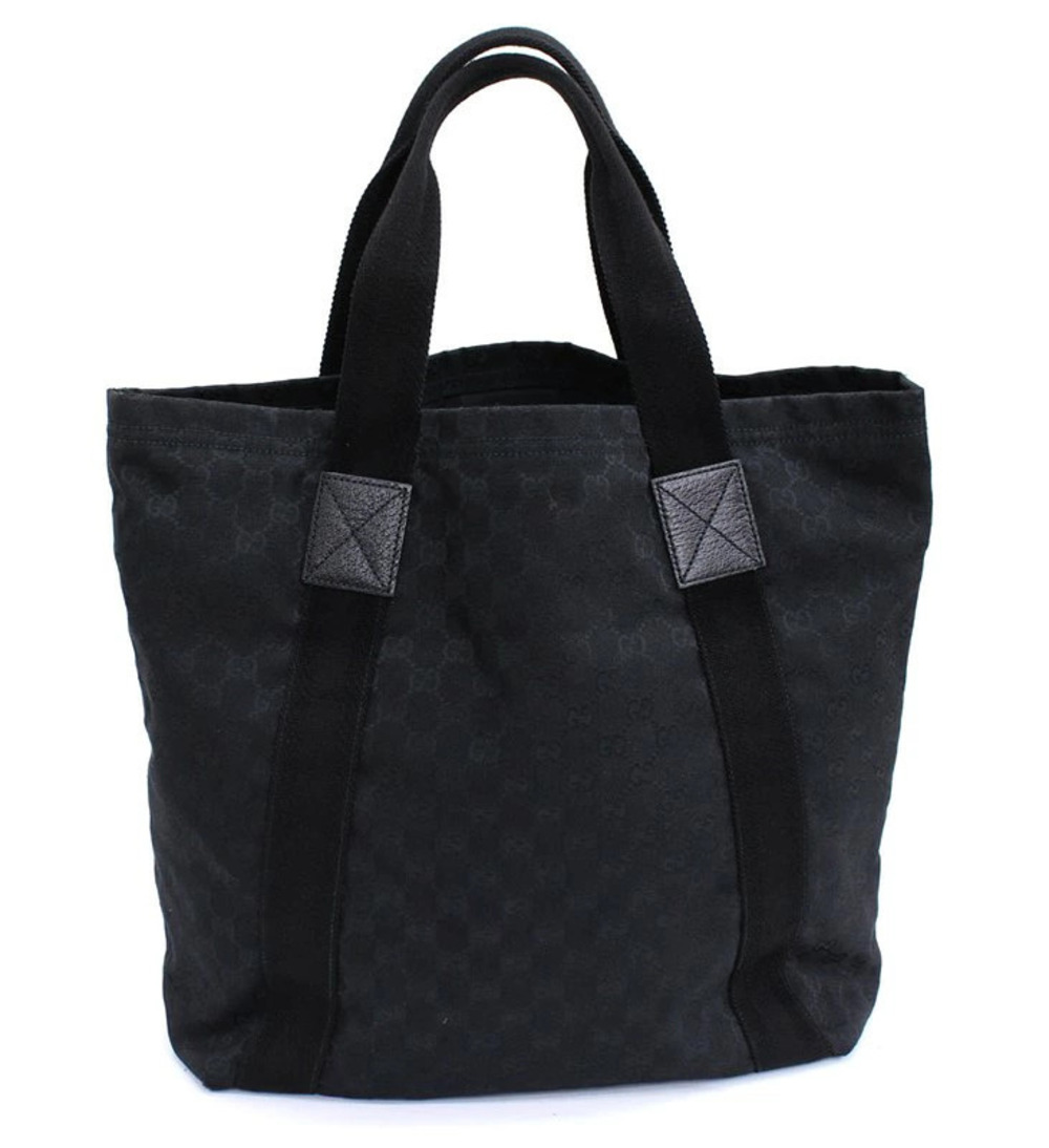 Gucci Canvas Handbag Tote GG Black